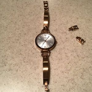 Rose gold Fossil watch womens